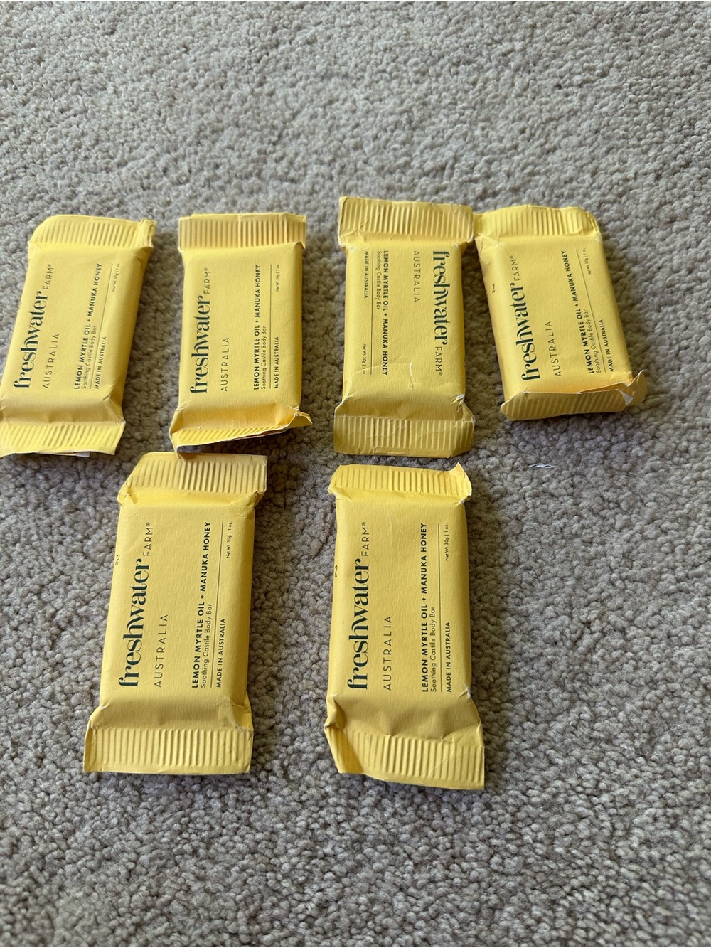 Freshwater Australia Lemon Myrtle Oil and Manuka Honey Body Bars - Yellow